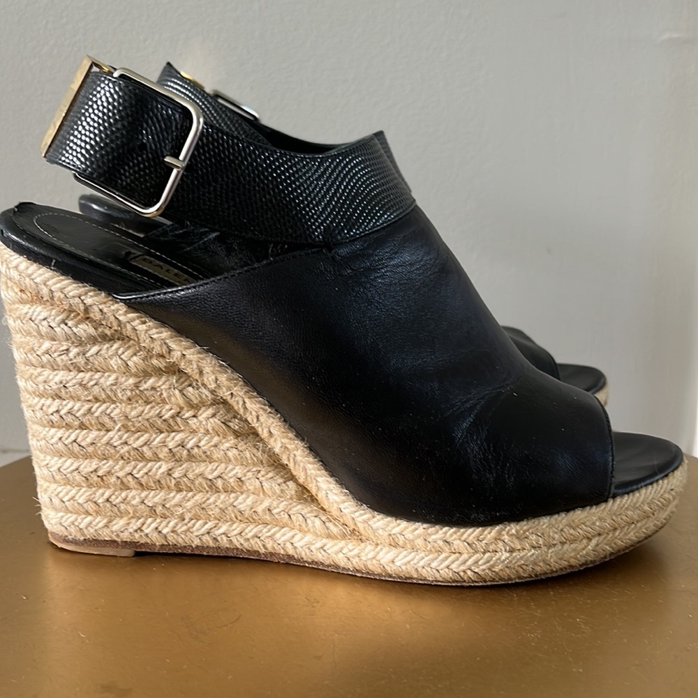 Balenciaga Glove Wedge Sandals Black Size 38 US Size 8 - Picture 2 of 9